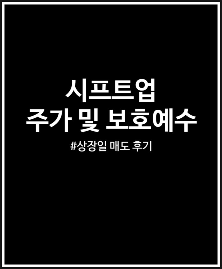  시프트업 주가 및 보호예수 정리 (상장일 아쉬운 매도 후기)