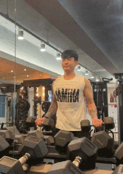  초보자도 가능한 아놀드프레스 이두 어깨 근육 운동법, 자세[트렌드핏대연점/대연동PT/경성대PT]