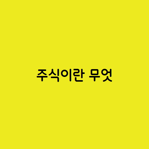  주식이란 무엇인지 쉽게 설명해주세요