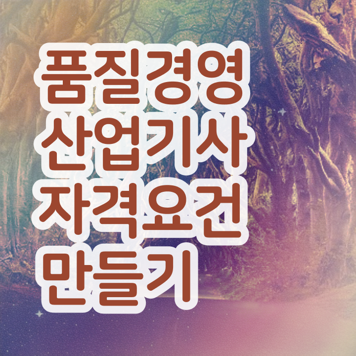  품질경영산업기사 필기 품질경영산업기사 응시조건 집에서 온라인으로 쉽고 빠르게 성공한 전략