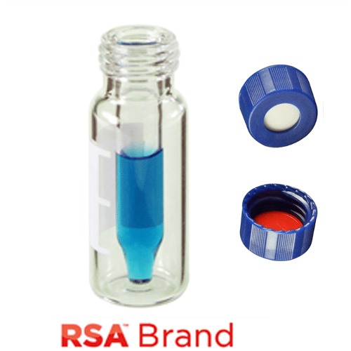  [유리초자] 300µl 라이트온 스크류 바이알 & 캡(셉텀 접착) 300µl Write-on Screw Vial & Cap(Bonded)