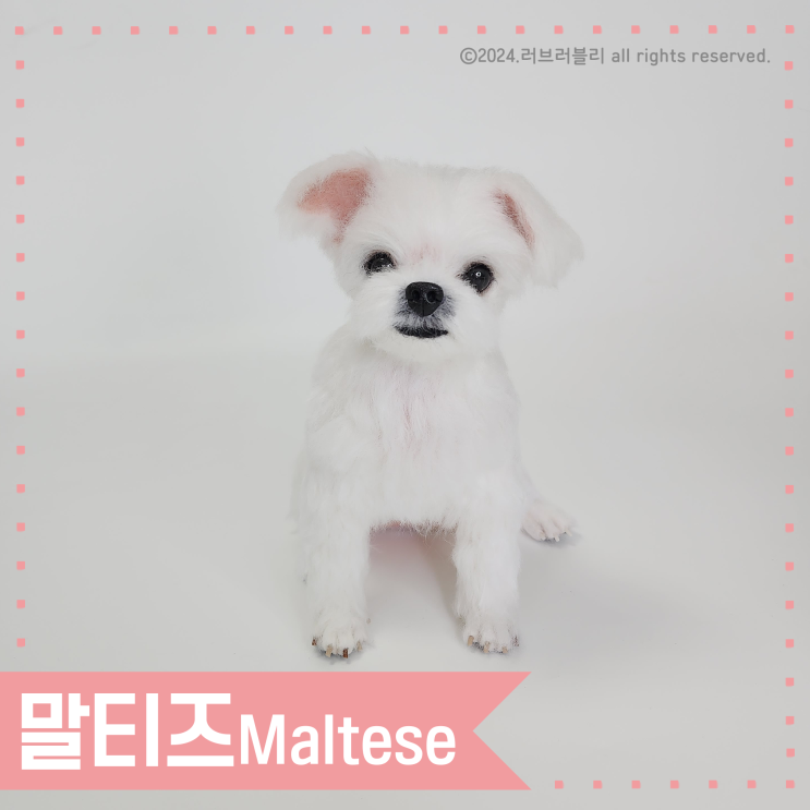  [강아지인형 주문제작/양모인형] 말티즈 인형, 말티즈 액자, 말티즈 키링, 말티즈 브로치