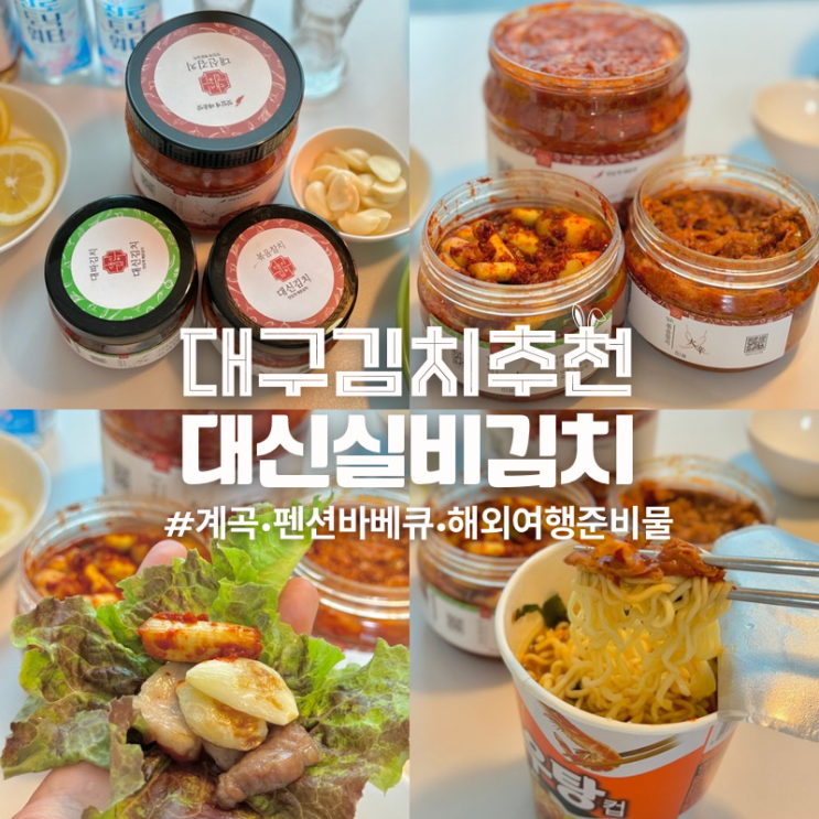  계곡 펜션바베큐 준비물 실비김치 대구 대신김치 내돈내산 택배