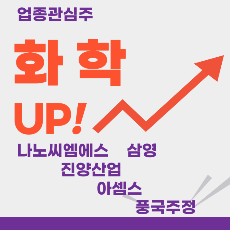  업종주도주 - 화학(나노씨엠에스,진양산업,아셈스,삼영,풍국주정)주도주식 주가 분석 및 미래 투자 전망