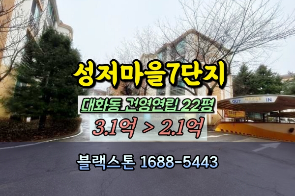  성저마을7단지 건영아파트 경매 22평 일산 대화동 연립