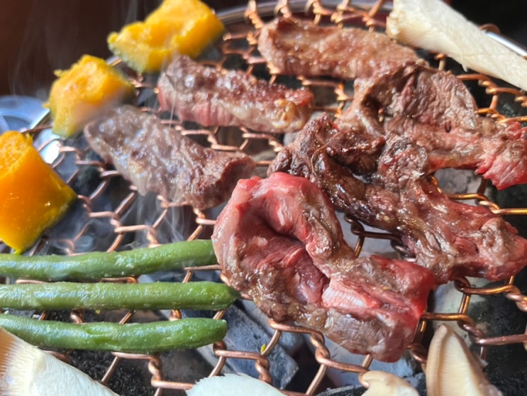  관평동 맛집 대전 현대아울렛 맛집 호박꽃마차 대전관평점 마차 모리 아와세(살치살, 안창살, 부채살, 갈비살, 제비추리,소꼬리, 닭목살) 모듬구이세트 먹은 후기