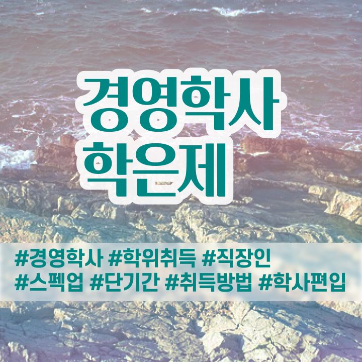  경영학 경제학 , 학점은행제 인강으로 학점따서 준비했던 비법