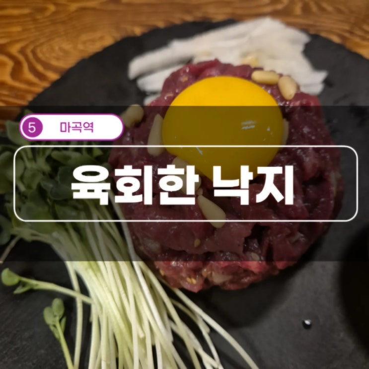  [마곡 육회 맛집] 마곡 육회한낙지 :: 육회 해물 잘하는 집 바로 여기 (내돈포함)