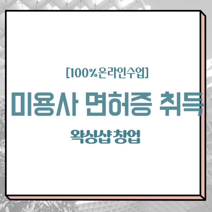  1인 왁싱샵 , 왁싱샵창업 오픈 면허증 취득 비법 및 학습내용 순서대로 알려드려요