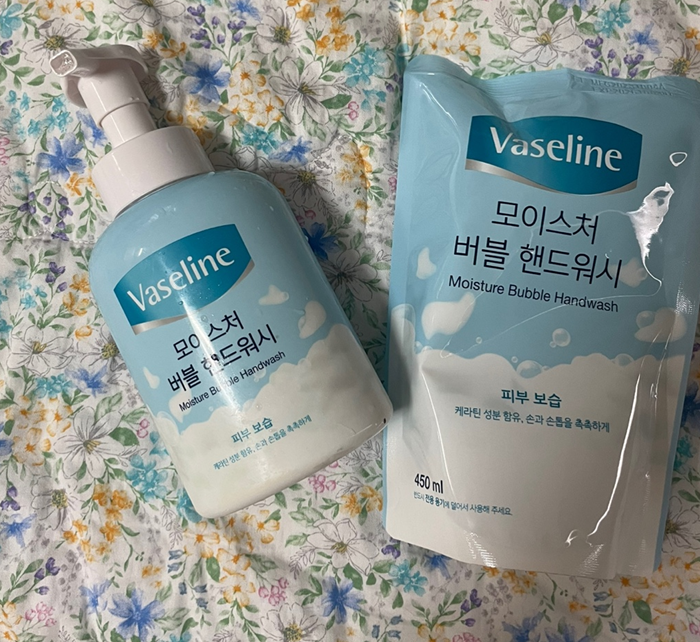 [손세정제 <b>핸드워시</b> 추천] <b>바세린</b> 모이스처 버블 <b>핸드워시</b>... 