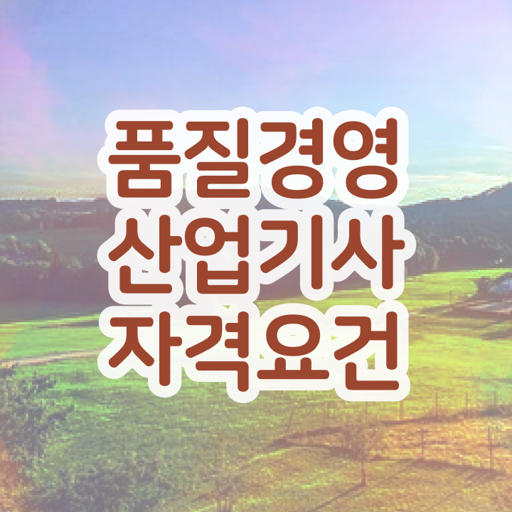  품질경영산업기사 실기 품질경영산업기사 시험응시조건 인강만 듣고 4달만에 성공한 방법