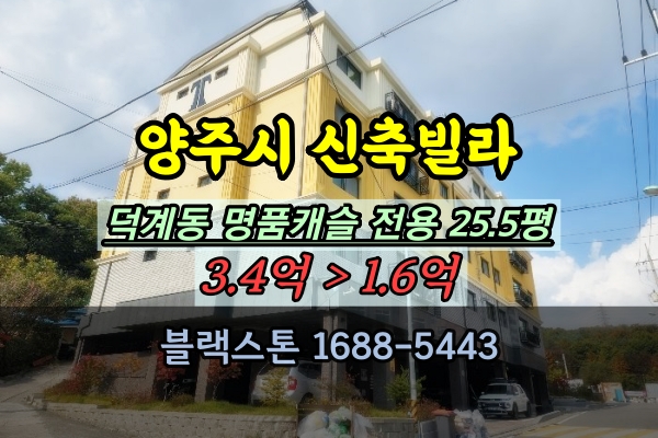  양주시 신축빌라 경매 덕계동 명품캐슬 30평대 반값매매