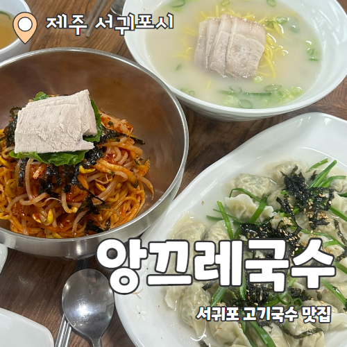  앙끄레국수 : 제주 서귀포 현지인 맛집 고기국수 추천