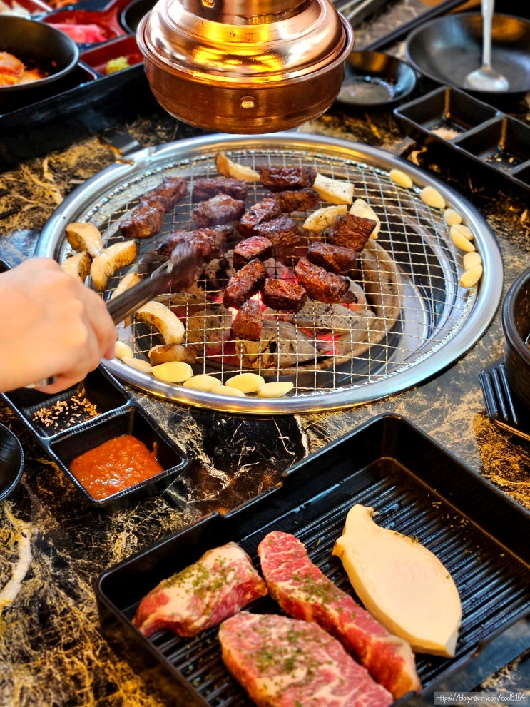  경주 소고기 맛집, 경주 시내 가성비 참숯불구이 전문점, 옥포554 경주점