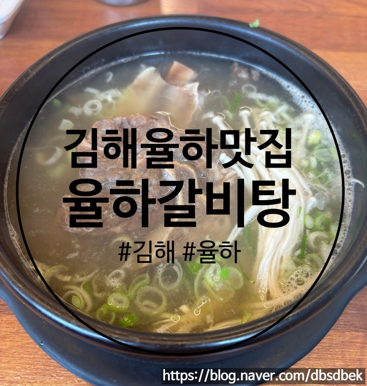  김해 장유 아웃렛 근처 갈비탕 맛집 : 율하갈비탕
