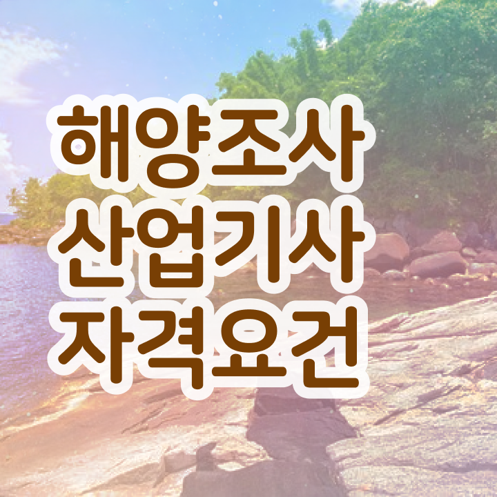  해양조사산업기사 응시자격 온라인으로 간편하게 완료한 방법