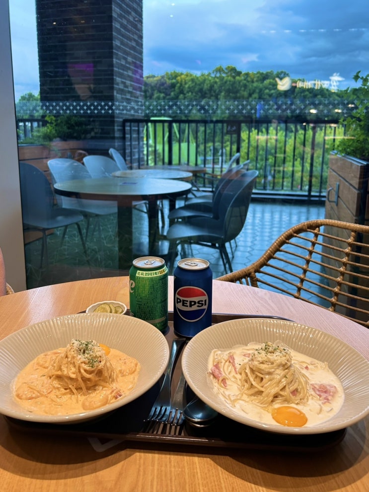  파스타랑 스타필드 안성점 | 안성 스타필드 맛집 매운 명란 크림 파스타, 에그 베이컨 크림 파스타 추천