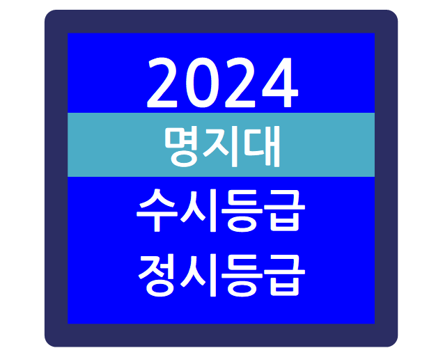  2024학년도 명지대학교 입시결과 - 수시등급, 정시등급, 최저학력기준, 경쟁률, 충원율 등(명지대 경영학과, 경제학과 학교장추천, 교과면접, 명지인재면접, 명지인재서류)