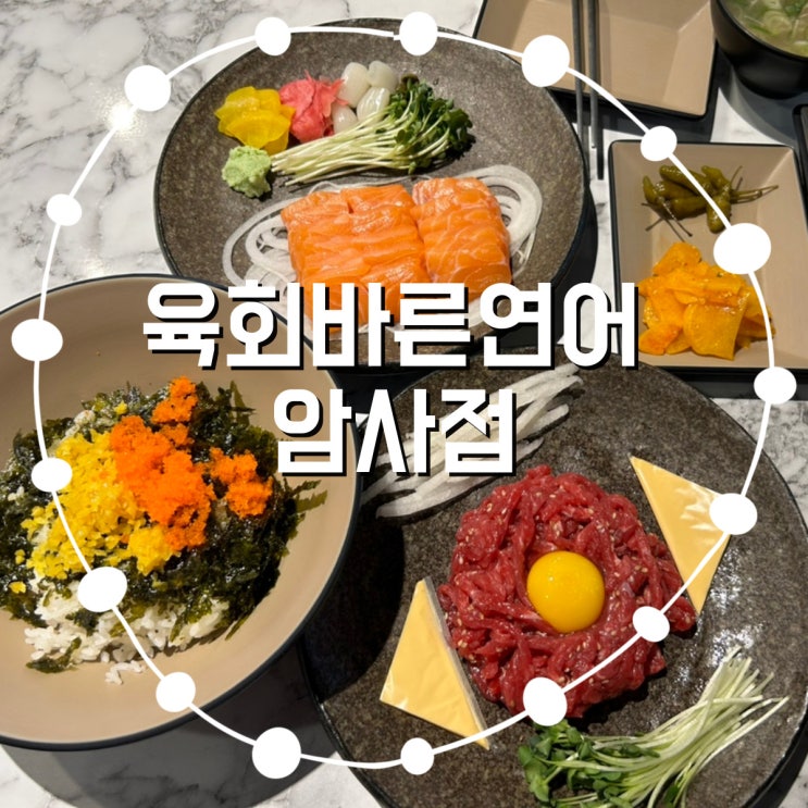  암사 맛집, 든든한 술안주로 최고! 육회바른연어 암사점