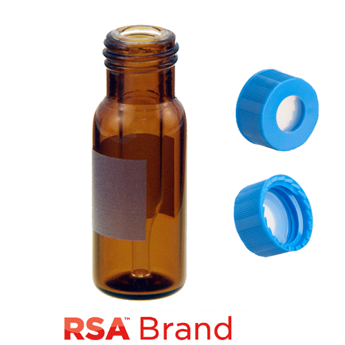  [유리초자] 300 µl 라이트온 엠버 스크류 바이알 & 캡 300µl Write-on Amber Screw Vial & Cap
