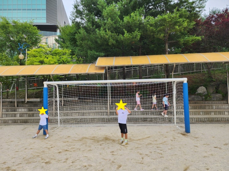  [날개스포츠] 남양주화봉초교 축구골망 교체, 축구골대그물망 교체 작업