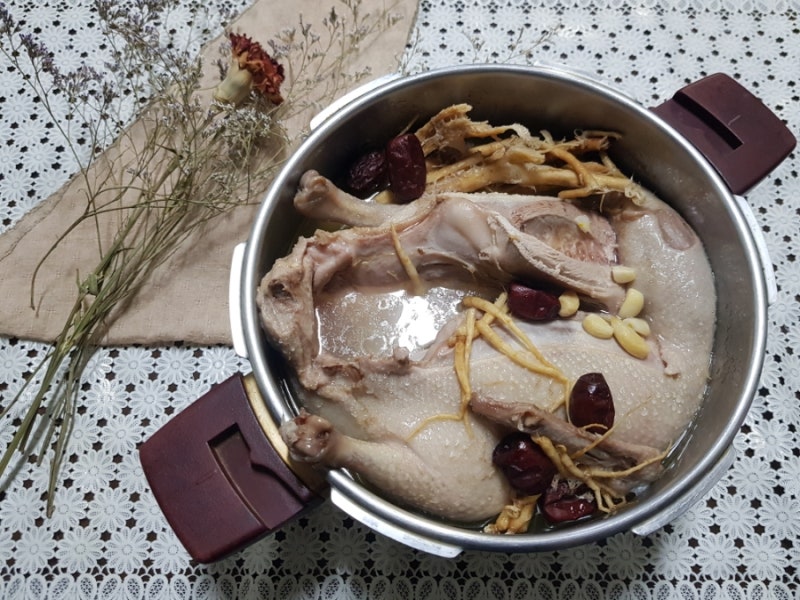 압력솥 오리백숙 만들기 누룽지 오리백숙