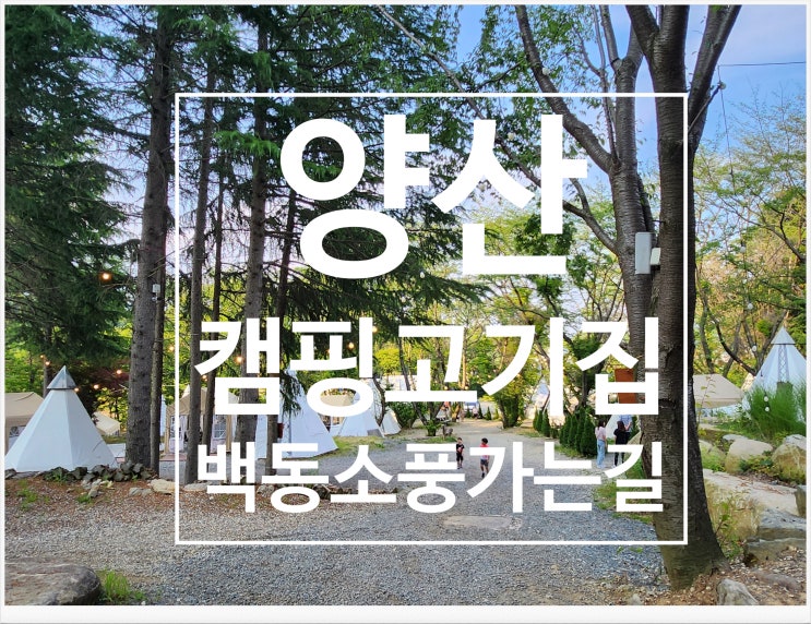  부산근교 글램핑 캠핑바베큐 양산 백동소풍가는길 내돈내산 후기
