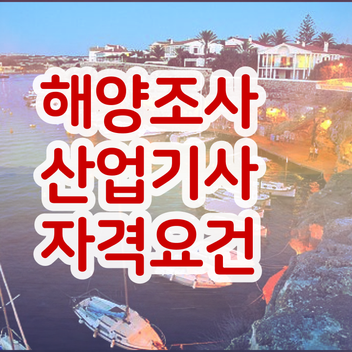  해양조사산업기사 시험응시조건 온라인 수업으로 4달만에 성공한 후기