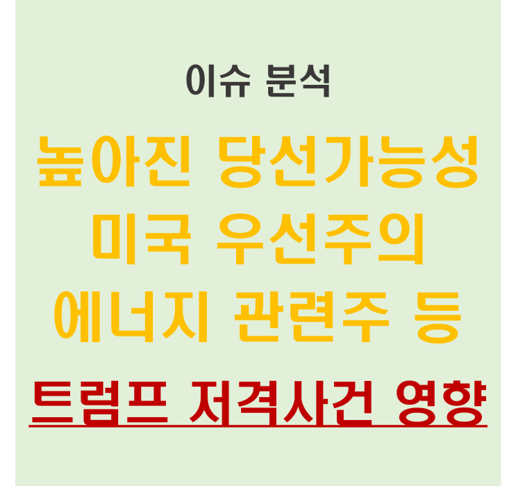 <b>트럼프 암살 미수</b> 사건의 금융시장 영향과 관련 주
