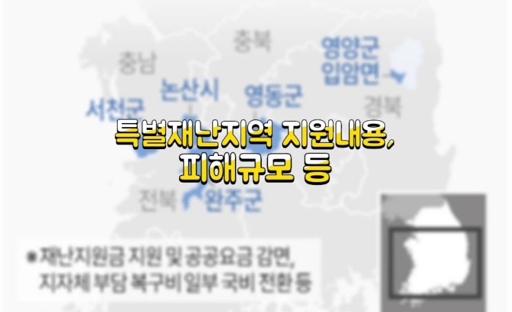 폭우로 5개 지자체 <b>특별재난지역 선포</b> / 지원내용 / 피해 규모