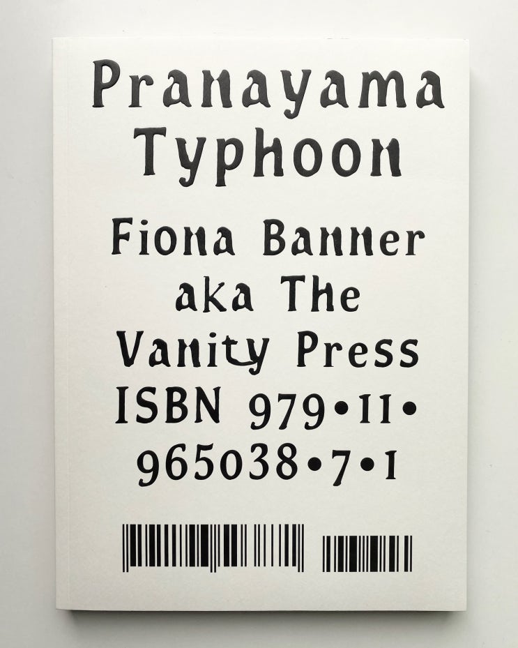  Fiona Banner (피오나 배너): Pranayama Typhoon Fiona Banner aka The Vanity Press 2021