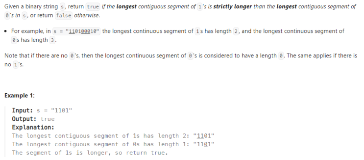 JAVA_LeetCode 1869_Longer Contiguous Segments of Ones than Zeros