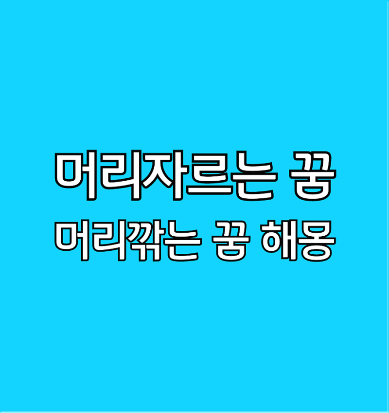 머리자르는 꿈 머리 깎는 꿈 내가 자르는 꿈 미용실에서 자르는 꿈 머리감는 꿈 등 꿈해몽