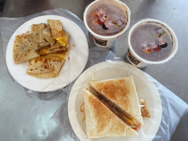 대만 아침 조식 식사 추천 딴삥 샌드위치 맛집 미호미