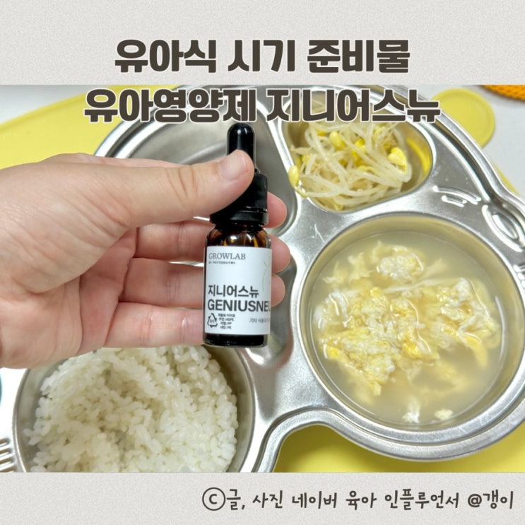  유아식 시기 준비물 유아영양제 지니어스뉴