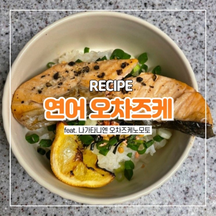  나가타니엔 일본 오차즈케 가루 연어 오차즈케 만들기