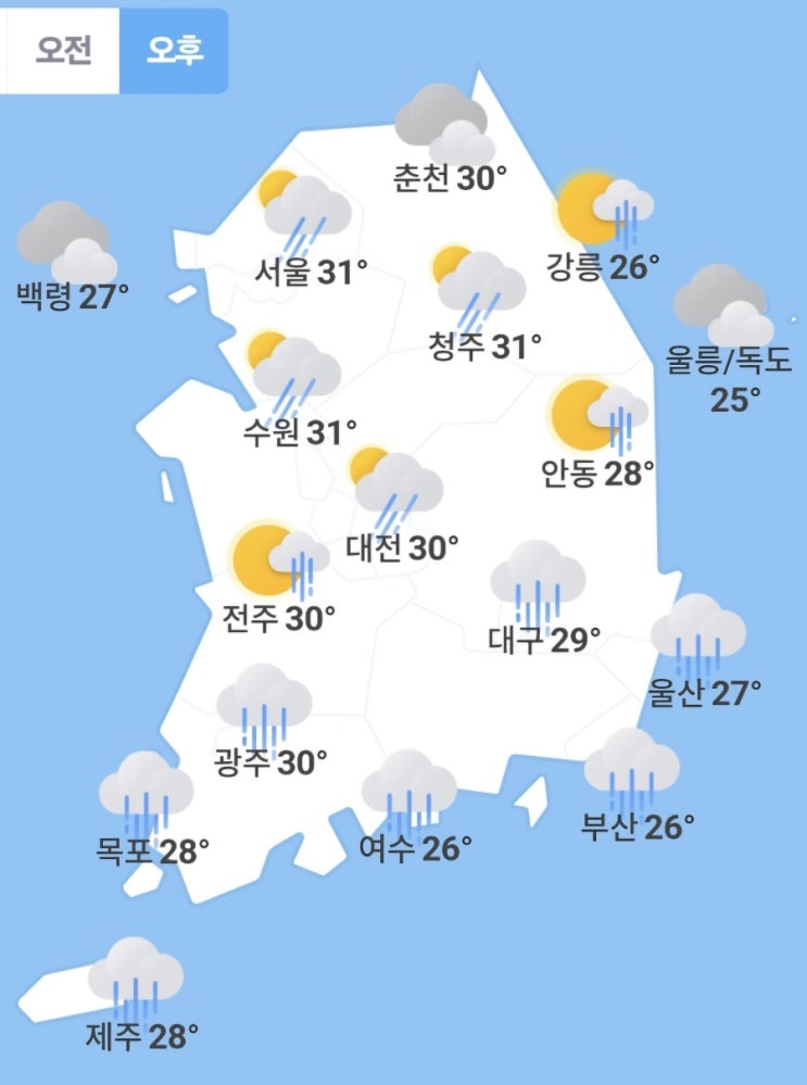  오늘 전국 날씨 및 주간예보(240715)-삼계탕 잘 끓이는 법