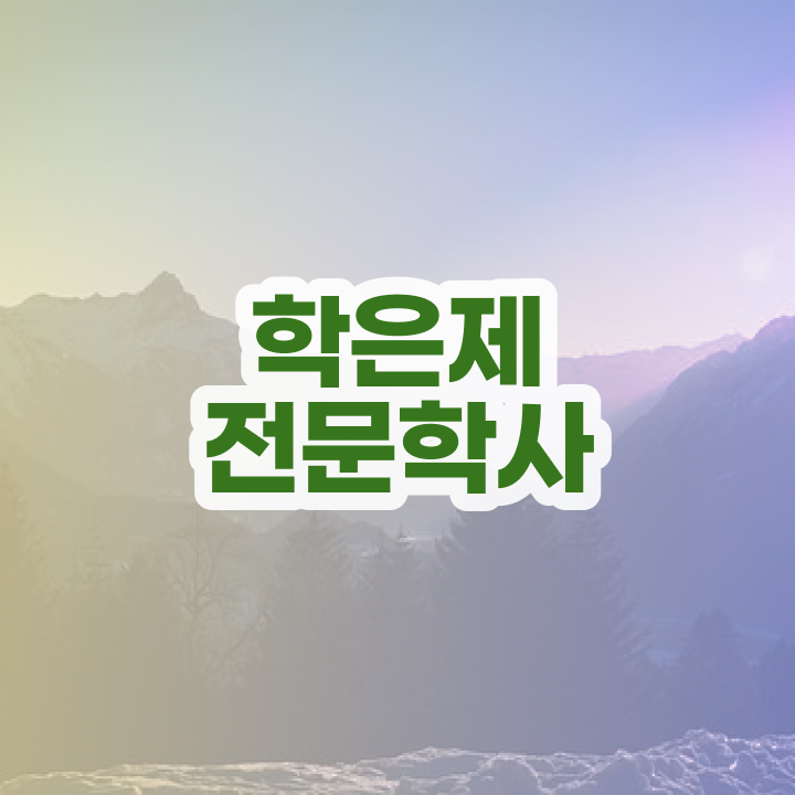  학점은행제 과 혼자서 독학으로 쉽고 빠르게 성공한 팁