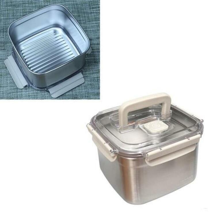 스텐인레스김치통 손잡이 냄새안나는김치통 가벼운 3.8L
