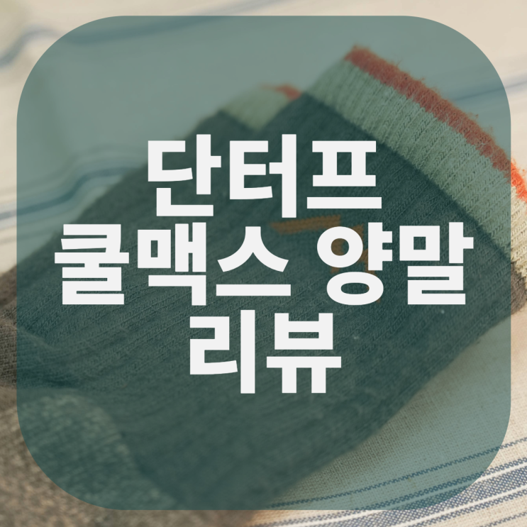  단터프 쿨맥스 마이크로 쿠션 크루 삭스 1년 사용기
