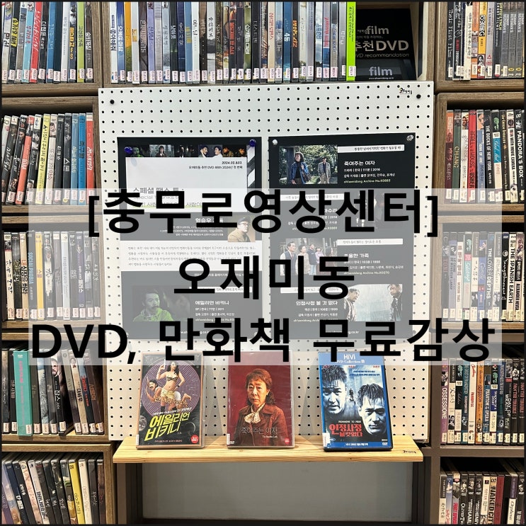  충무로영상센터 오재미동 | 만화책 DVD 영화 전시 무료감상