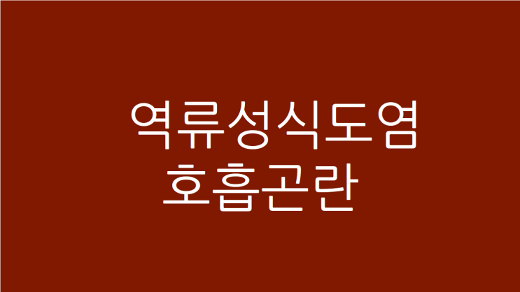  역류성식도염 호흡곤란 두통의 원인과 치료
