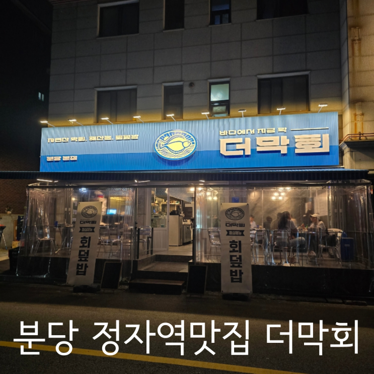  분당 정자역 맛집 싱싱한 해산물 안주가 좋은 가성비 술집 더막회