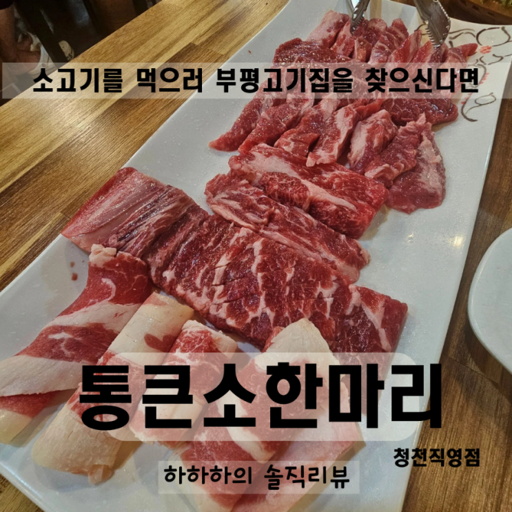 부평 고기집 소고기가성비 통큰소한마리 청천직영점 동네맛집