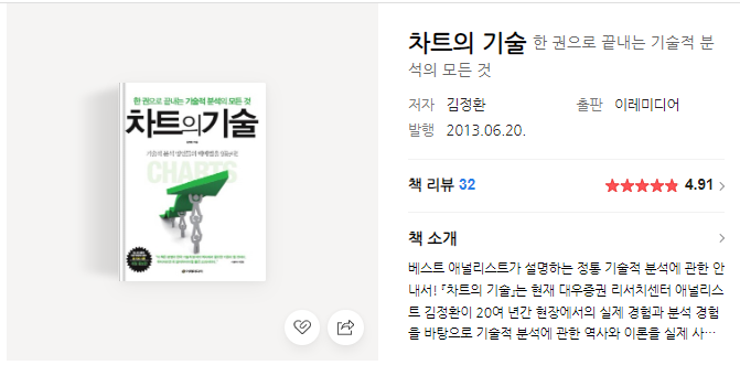  [서평] 차트의 기술 ( 입문용 추천점수 3)