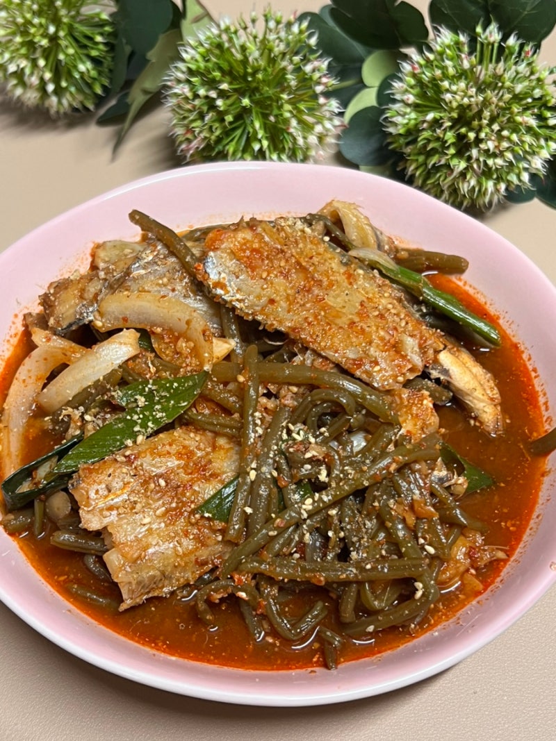고구마순 갈치조림 레시피 생선조림 양념 만드는법 고구마순요리 갈치요리