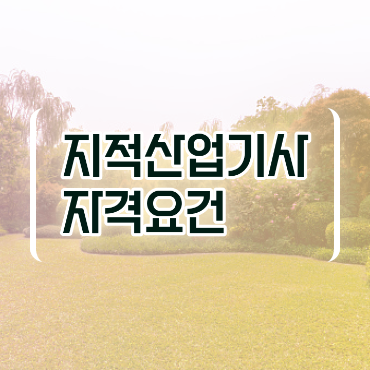  지적산업기사 자격요건 독학으로 4달 안에 성공한 과정
