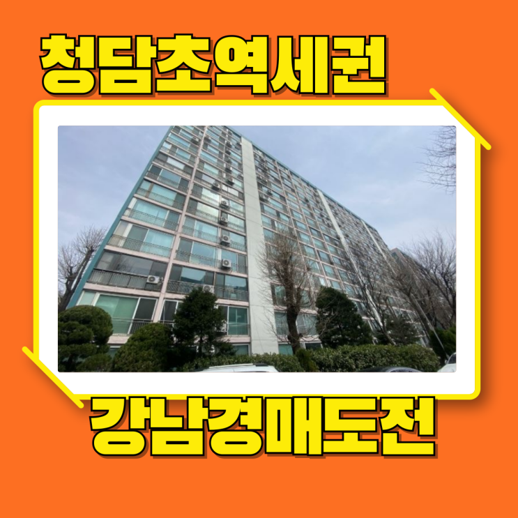  강남아파트경매 모든것이 고급 청담동 진흥아파트