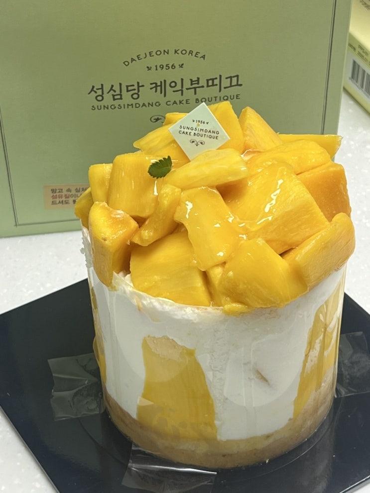  대전 성심당 부띠끄  망고시루 케이크