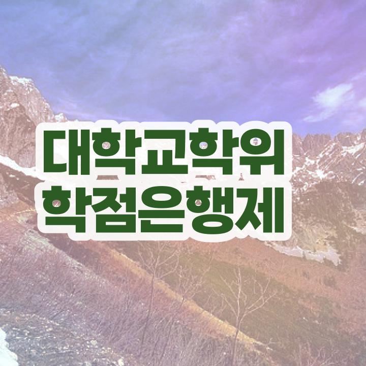  학점은행제 학위신청 일과 병행하며 단기간에 준비한 방법